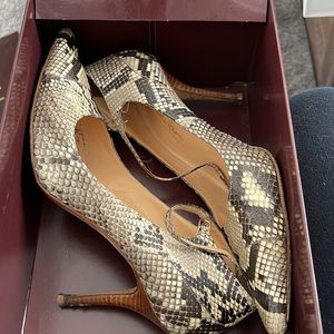 Cole Haan snake skin stilettos